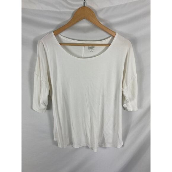 Lands end Basic White Tshirt Size Large 14-16 - Picture 1 of 3